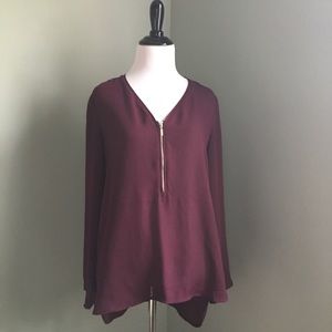 ❤️ Adrienne Vittadini maroon blouse